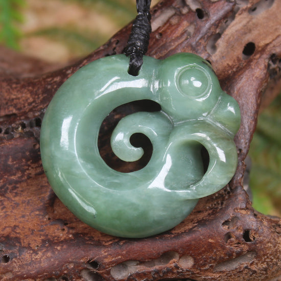 Koropepe carved from Inanga Pounamu - NZ Greenstone