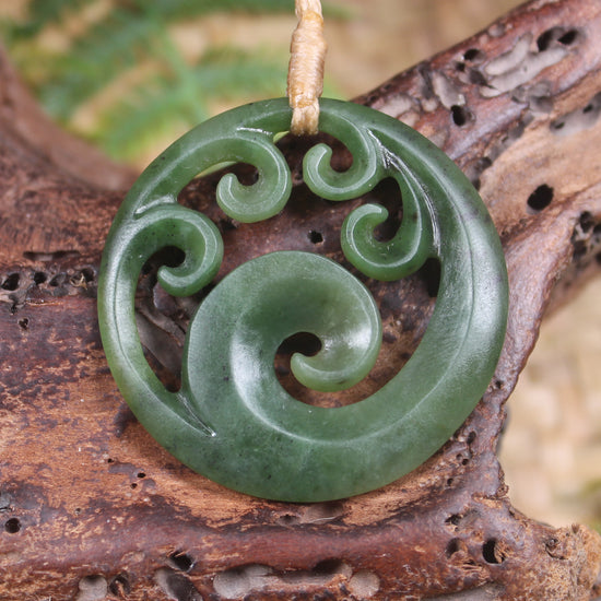Koru carved from Hapopo Pounamu - NZ Greenstone