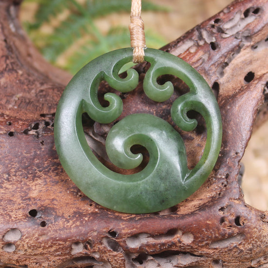 Koru carved from Hapopo Pounamu - NZ Greenstone