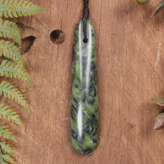 Roimata Teardrop carved from Douglas Creek Pounamu - NZ Greenstone