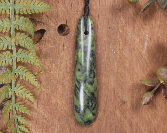 Roimata Teardrop carved from Douglas Creek Pounamu - NZ Greenstone