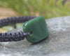 Adjustable cord bracelet with Kawakawa Pounamu