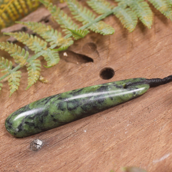 Roimata Teardrop carved from Douglas Creek Pounamu - NZ Greenstone