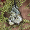 Twist or Pikorua carved from Flower Jade Pounamu - NZ Greenstone