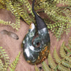 Hei Matau or Fish Hook carved from Totoweka Pounamu - NZ Greenstone