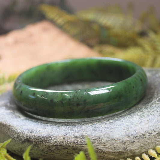 Bangle carved from Hapopo Pounamu - NZ Greenstone