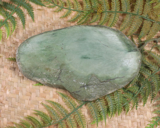 Freeform Touchstone Pounamu Sculpture - Inanga Pounamu - NZ Greenstone