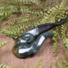 Hei Matau or Fish Hook carved from Rimu Pounamu - NZ Greenstone
