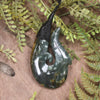 Hei Matau or Fish Hook carved from Totoweka Pounamu - NZ Greenstone