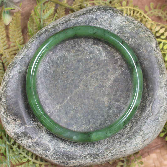 Bangle carved from Hapopo Pounamu - NZ Greenstone
