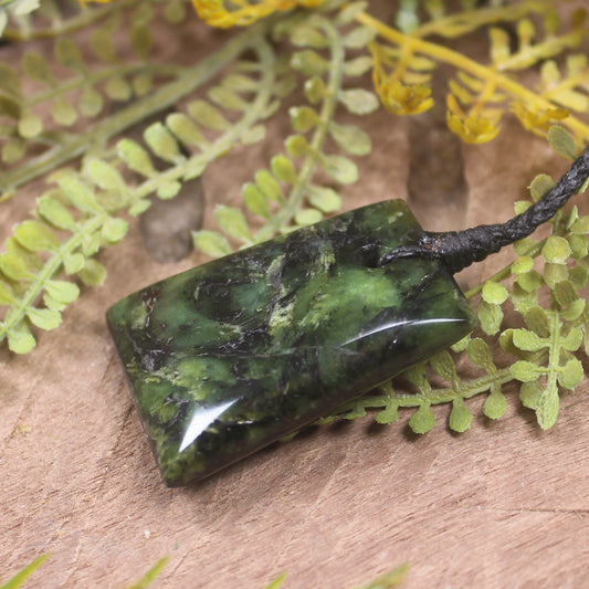 Douglas Creek Pounamu carved into a Toki Pendant - NZ Greenstone
