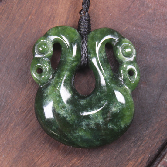 Pekapeka Pendant carved from Kawakawa Pounamu - NZ Greenstone