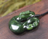 Pekapeka Pendant carved from Kawakawa Pounamu - NZ Greenstone