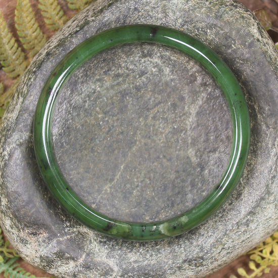 Bangle carved from Hapopo Pounamu - NZ Greenstone