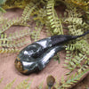 Hei Matau or Fish Hook carved from Rimu Pounamu - NZ Greenstone