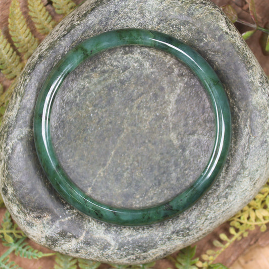 Bangle carved from Hapopo Pounamu - NZ Greenstone