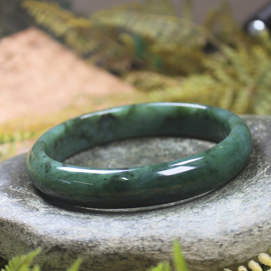 Bangle carved from Hapopo Pounamu - NZ Greenstone