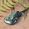 Koru Twist carved from Inanga Pounamu - NZ Greenstone