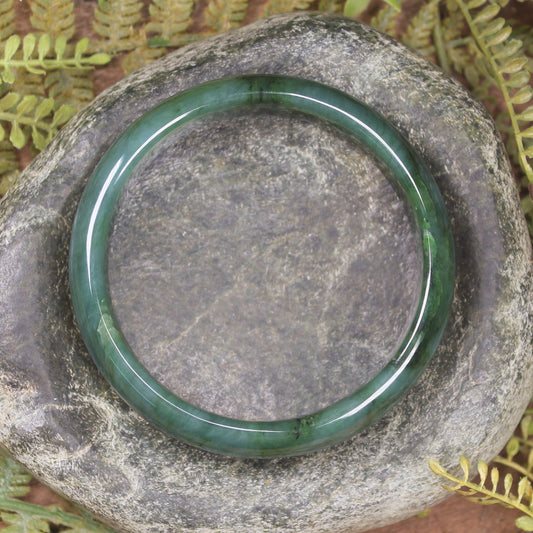 Bangle carved from Hapopo Pounamu - NZ Greenstone