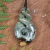 Twist or Pikorua carved from Flower Jade Pounamu - NZ Greenstone