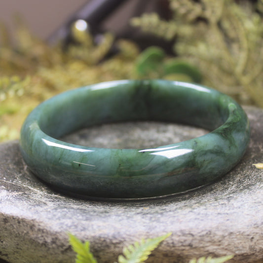 Bangle carved from Hapopo Pounamu - NZ Greenstone