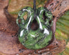 Pekapeka Pendant carved from Douglas Creek Pounamu - NZ Greenstone