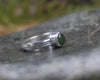 Sterling Silver Kawakawa Pounamu Ring - NZ Greenstone