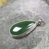 Hapopo Pounamu pendant set in Sterling Silver - NZ Greenstone
