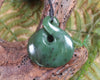 Twist or Pikorua carved from Hapopo Pounamu - NZ Greenstone