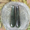 Roimata or Teardrop earrings carved from Rimu Pounamu - NZ Greenstone