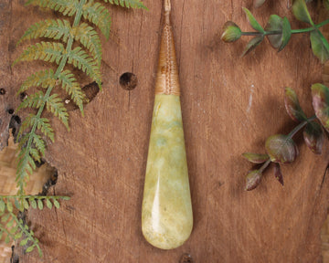 Flower Jade Pounamu Roimata Pendant - NZ Greenstone