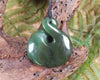 Twist or Pikorua carved from Hapopo Pounamu - NZ Greenstone