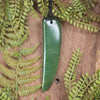 Tooth pendant carved from Hapopo Pounamu - NZ Greenstone