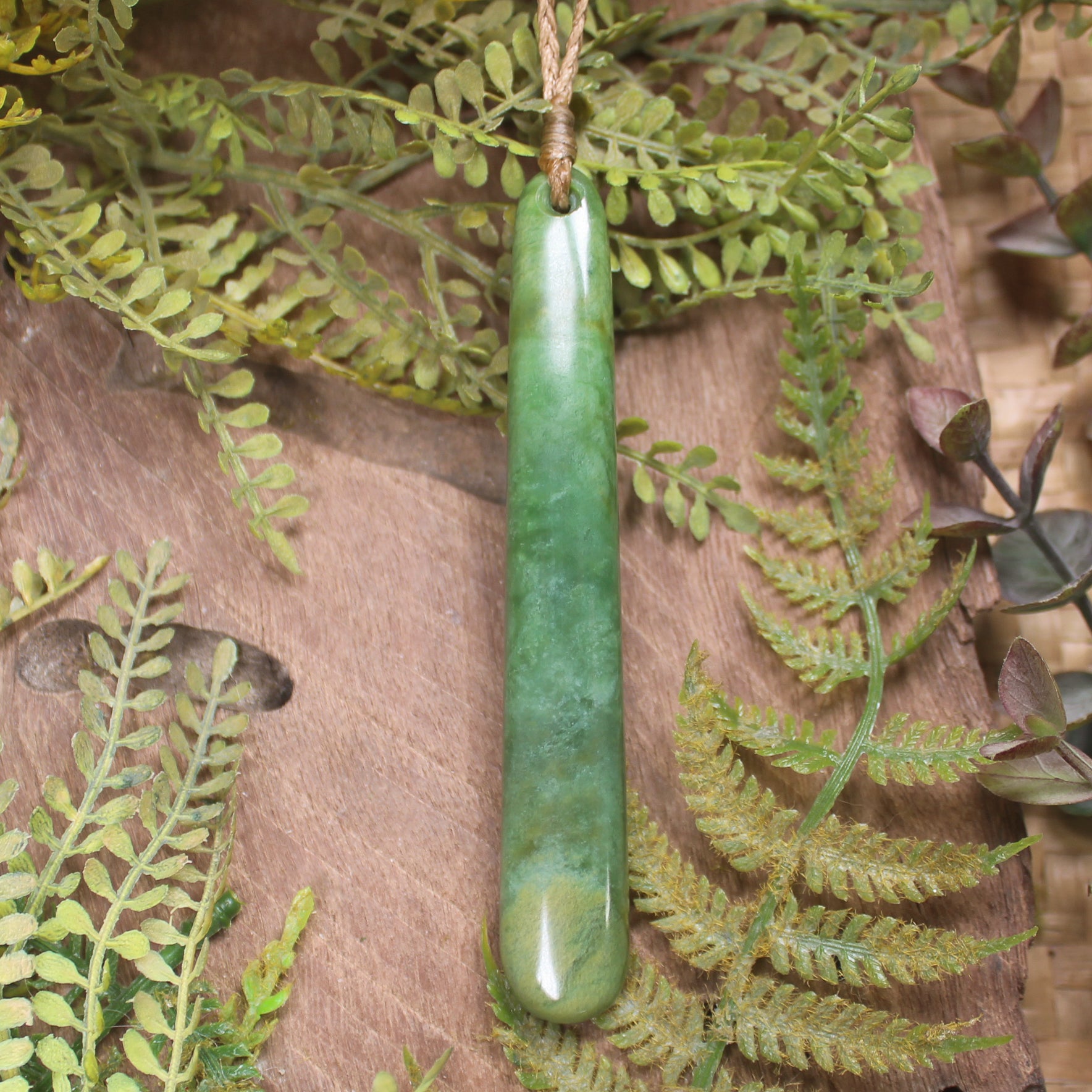 Roimata carved from Raukaraka Pounamu - NZ Greenstone