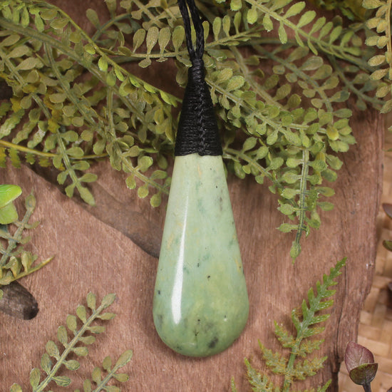 Flower Jade pounamu roimata and toki pendants - NZ Greenstone