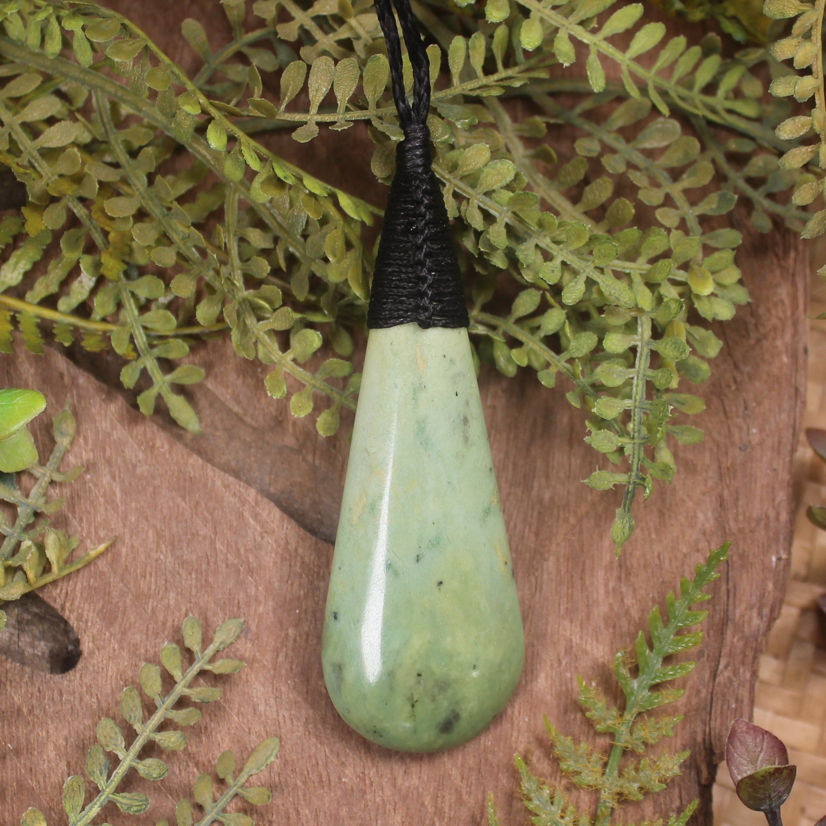 Flower Jade pounamu roimata and toki pendants - NZ Greenstone