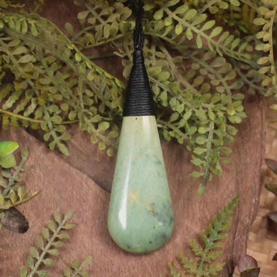 Flower Jade pounamu roimata and toki pendants - NZ Greenstone