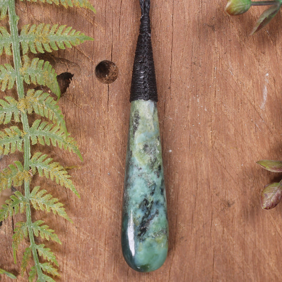 Roimata Teardrop carved from Inanga Pounamu - NZ Greenstone