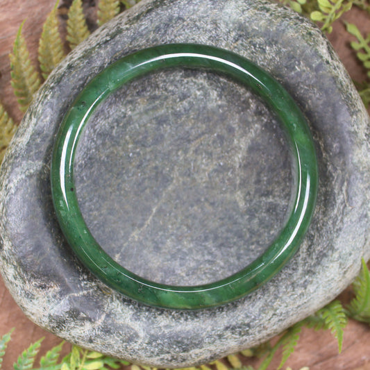 Bangle carved from Hapopo Pounamu - NZ Greenstone