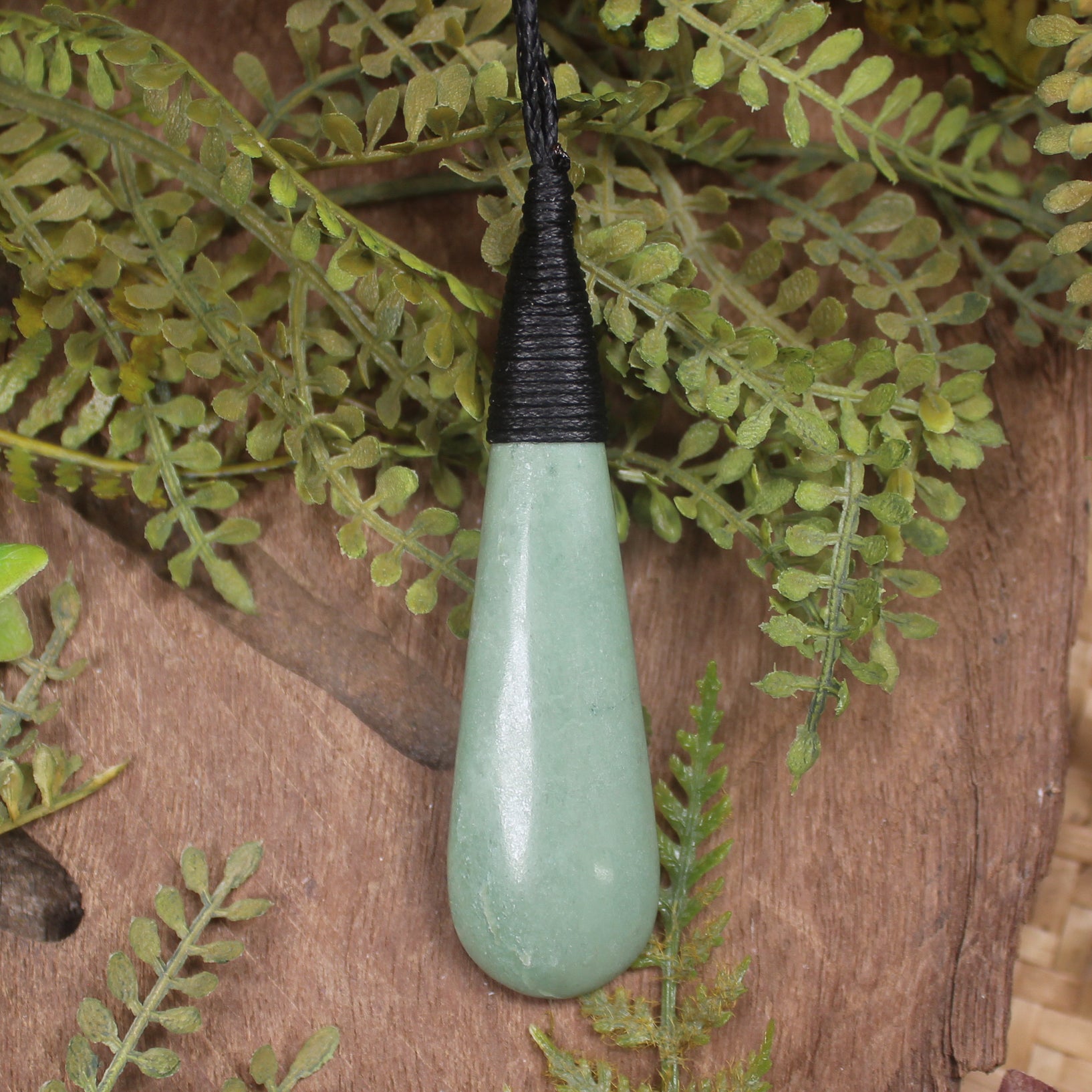 Pair of Toki and Roimata pendants carved from Auhunga pounamu - NZ Greenstone