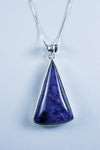 Charoite Large Sterling Silver Pendant (S559)