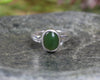Sterling Silver Kawakawa Pounamu Ring - NZ Greenstone