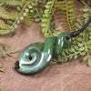 Koru Twist carved from Hapopo Pounamu - NZ Greenstone