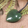 Heart carved from Hapopo Pounamu - NZ Greenstone
