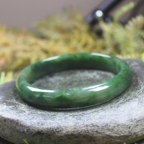 Bangle carved from Hapopo Pounamu - NZ Greenstone