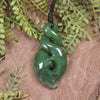 Koru Twist carved from Hapopo Pounamu - NZ Greenstone