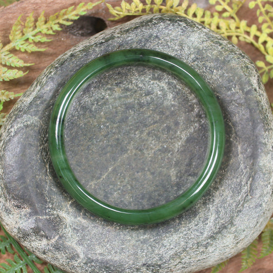 Bangle carved from Hapopo Pounamu - NZ Greenstone
