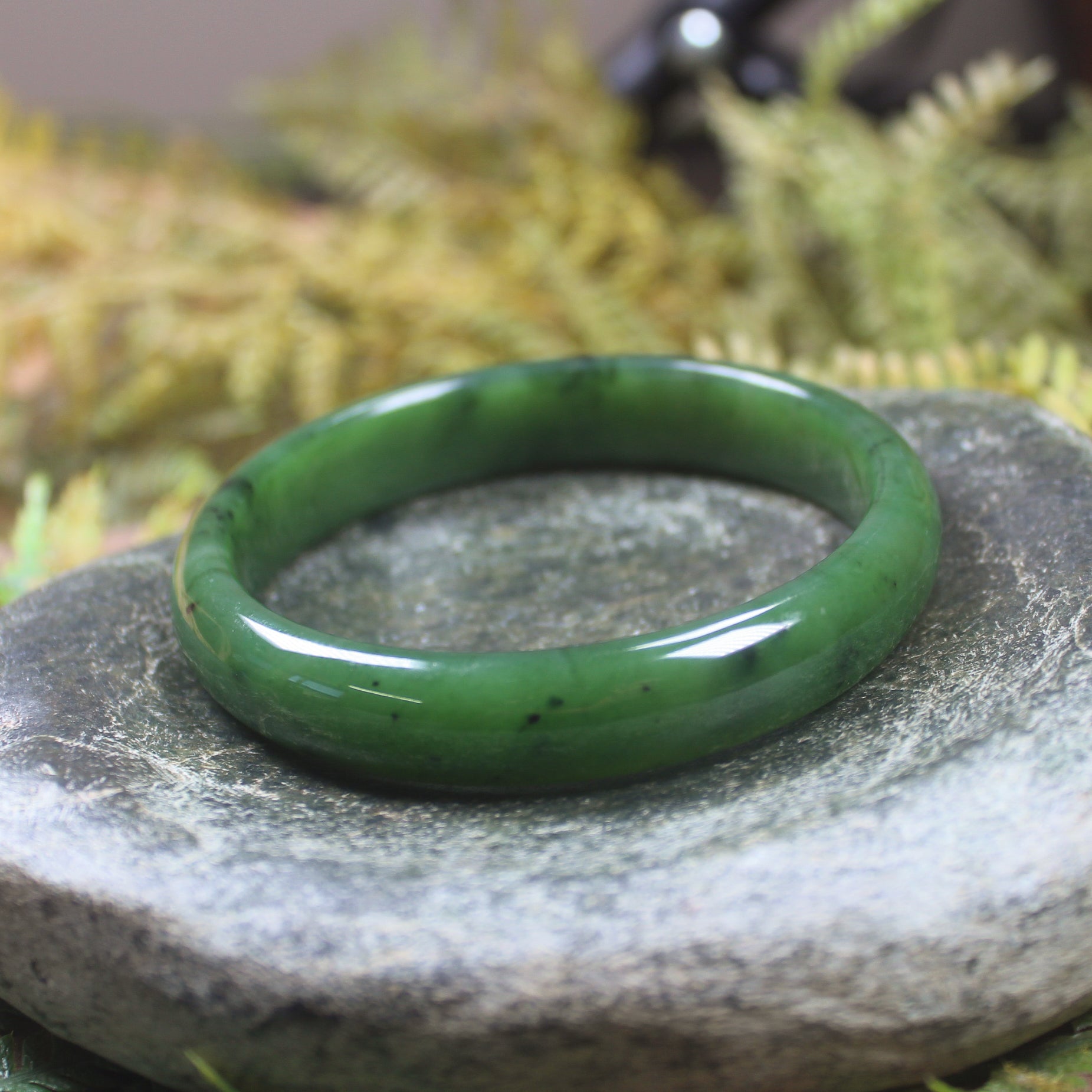 Bangle carved from Hapopo Pounamu - NZ Greenstone