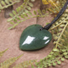 Heart carved from Hapopo Pounamu - NZ Greenstone