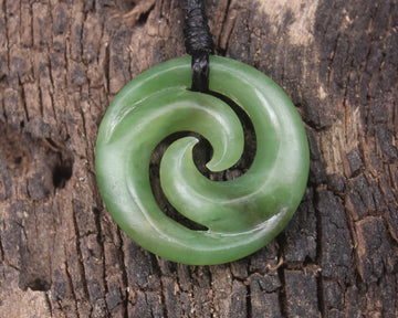 Koru carved from Hapopo Pounamu - NZ Greenstone